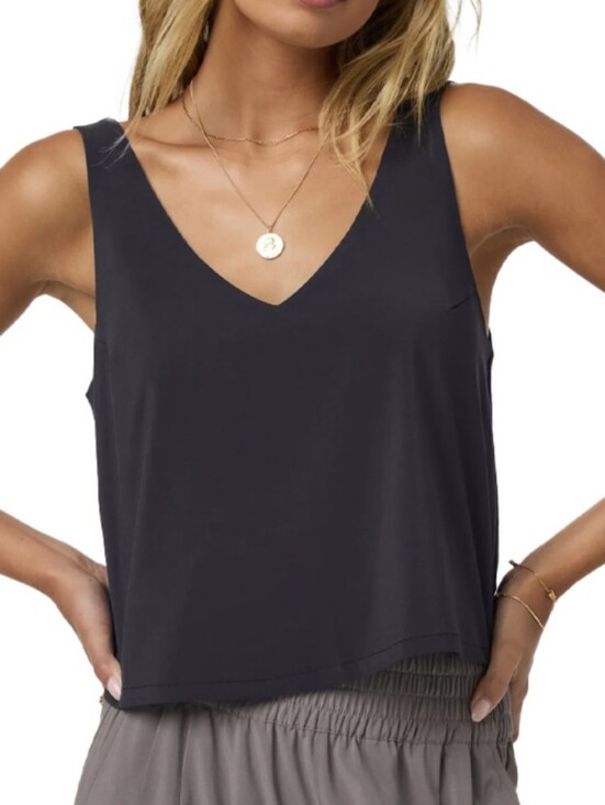Vuori Tops - Vuori Villa Tank with a V-neckline - Black Size M